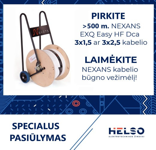 Laimėkite NEXANS kabelio būgno vežimėlį!